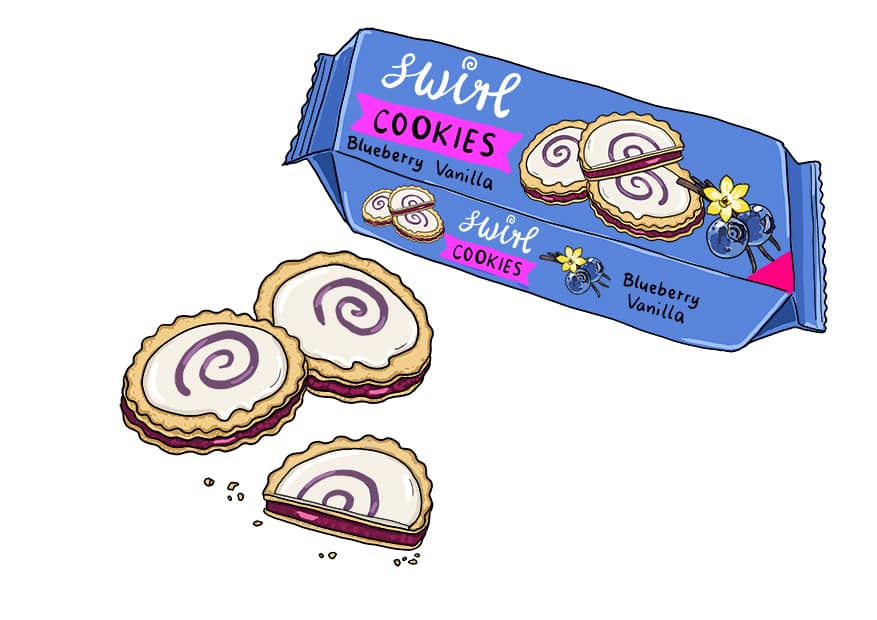 Produktillustration Heidelbeer Cookies