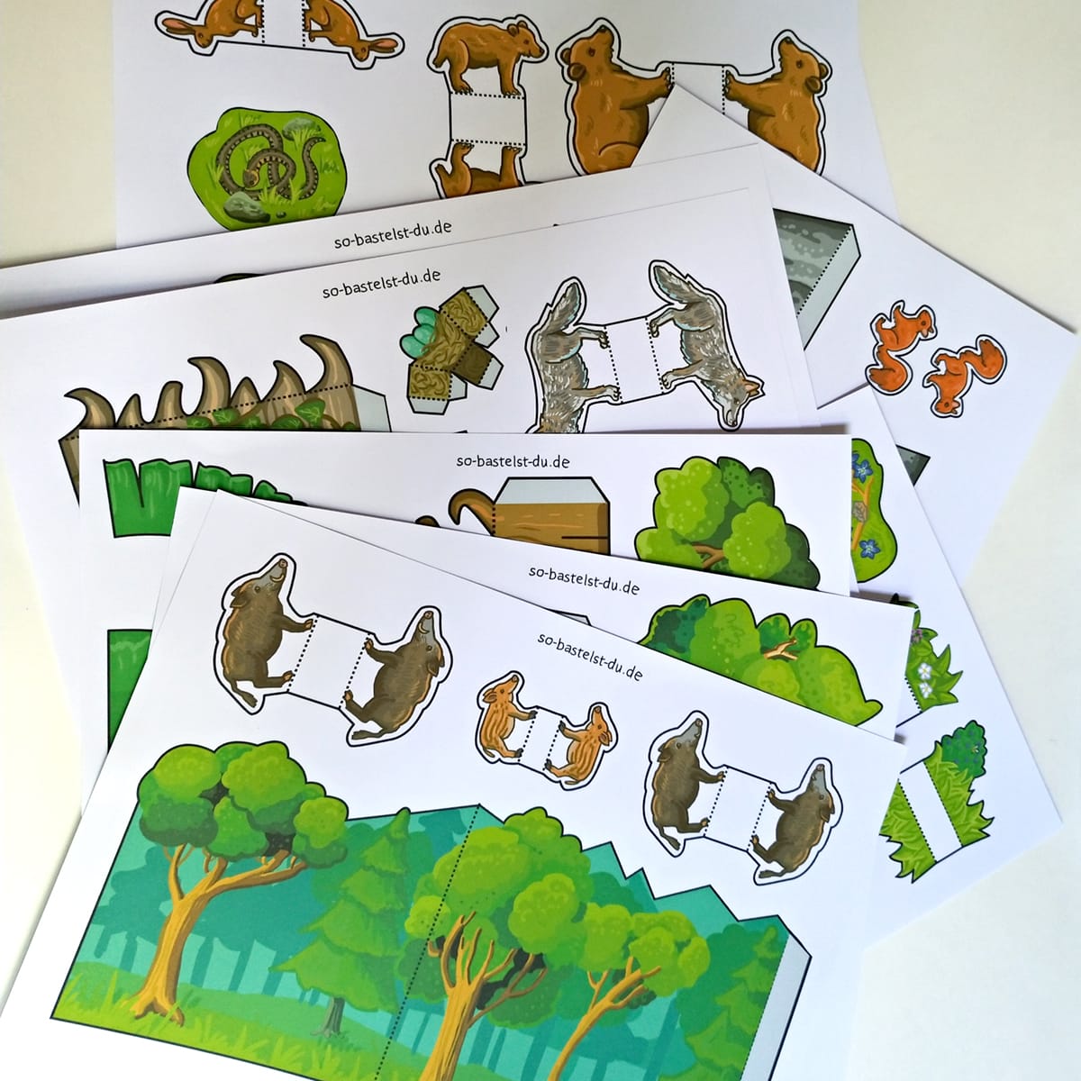 Bastelbögen Grünburger Wald