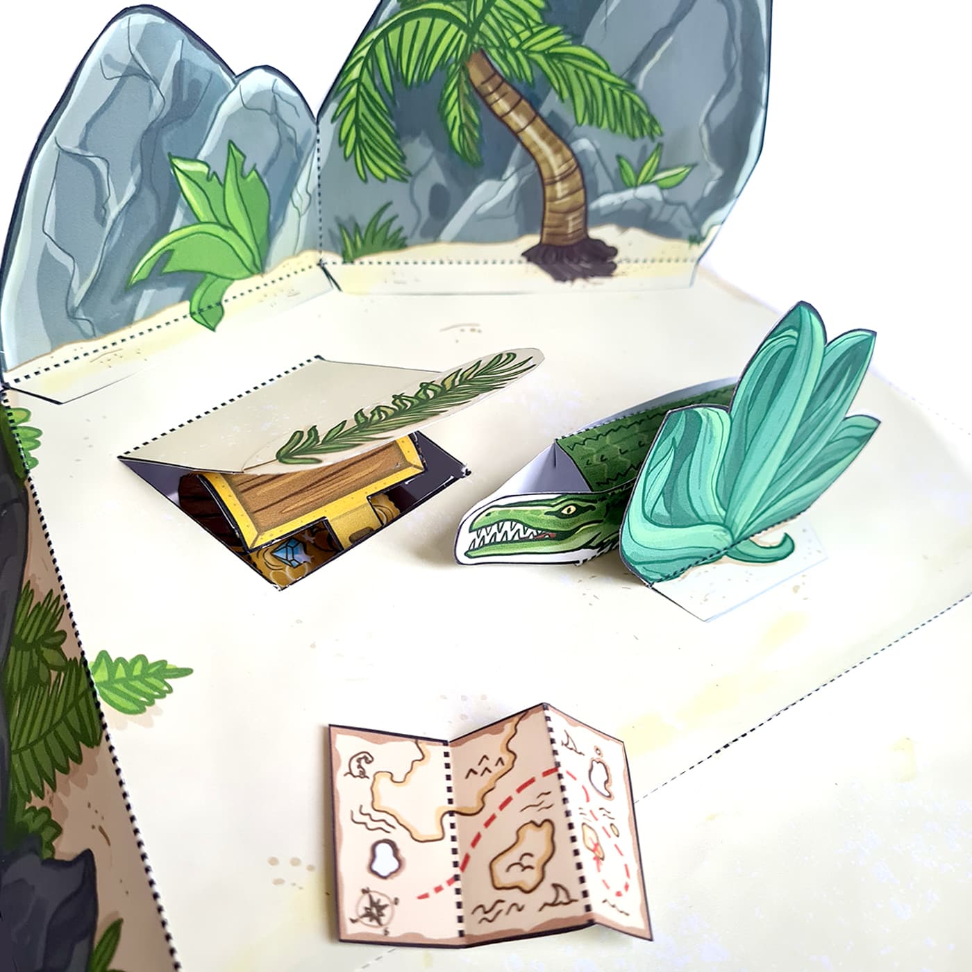 Pirateninsel mit Versteck für Schatz