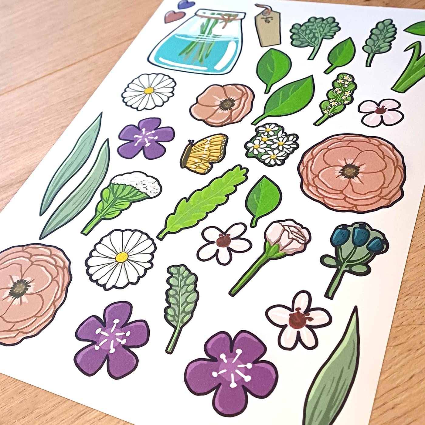 Blumenkarte Bastelbogen für Muttertag oder Geburtstag – Bild 2