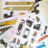 Bastelbögen Baustelle