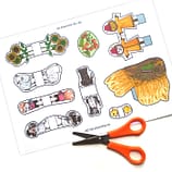 Bastelbogen Krea und Tivo auf dem Bauernhof