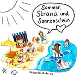 Bastelbogen Sommer Strand Meer basteln für Kinder