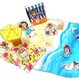 Bastelbogen Sommer Strand Meer basteln für Kinder