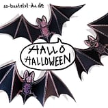Halloween Fledermaus Dekoration bastelvorlage zum Ausdrucken