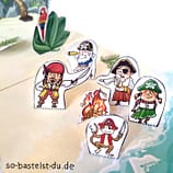 Piraten Lagerfeuer Szene basteln