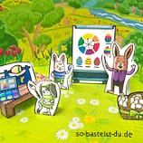 Osterhasen Häschenschule basteln