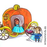 Aschenputtel, Kürbiskutsche und Prinz