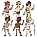 Papier Anziehpuppen Figuren