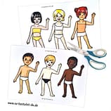 Papier Anziehpuppen zum Ausschneiden