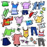 Papier Anziehpuppen Basics Kleidung
