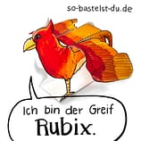 Fabeltier Greif Rubix Bastelvorlage
