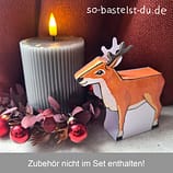 Weihnachten Rentier Bastelvorlage Papercraft