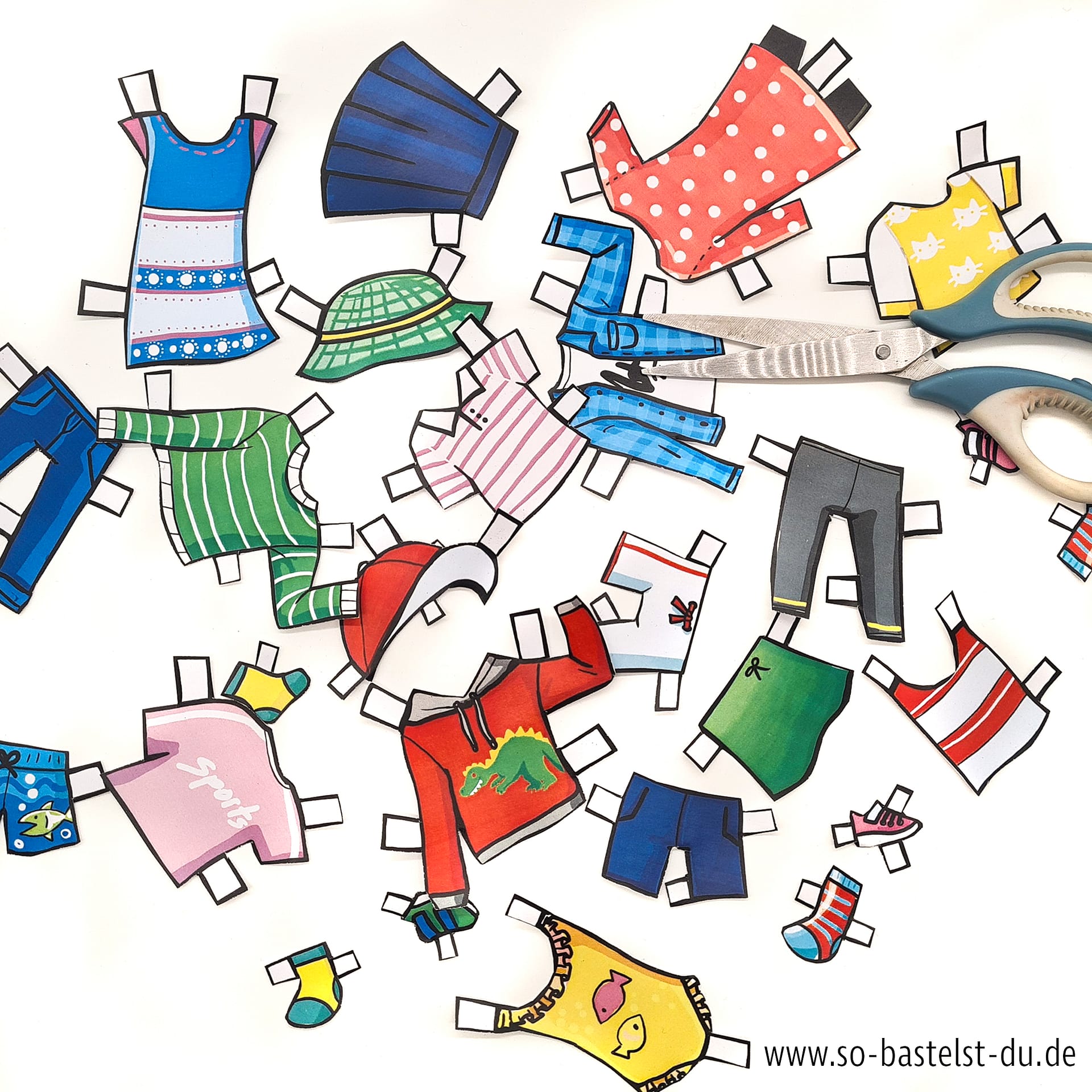 Papier Anziehpuppen Basics Kleidung