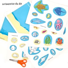 Bastelbögen zum Ausdrucken für kleine Kinder Unterwasser